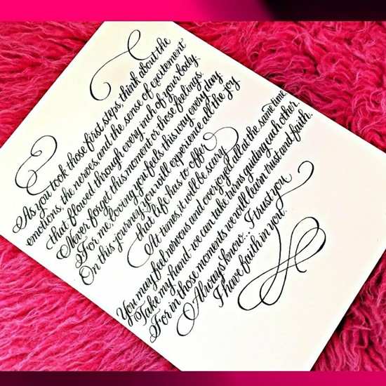 Recent Calligraphy: Custom Calligraphy Letters - Calligraphy by Jennifer